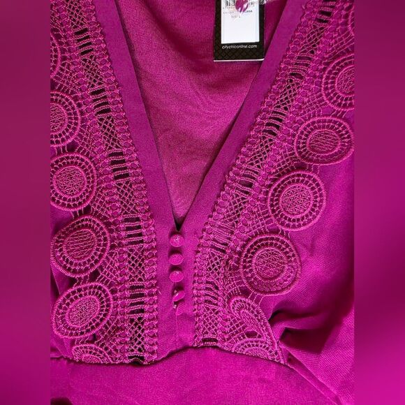 CITY CHIC Fuschia Sweetheart Dress - Size 20 (Large) - Picture 4 of 13